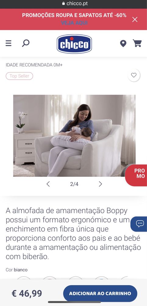 Almofada de Amamentação Chicco Boppy