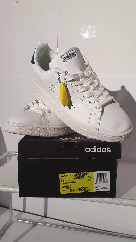 Buty sportowe ze skóry naturalnej Adidas Advantage rozmiar 44 2/3