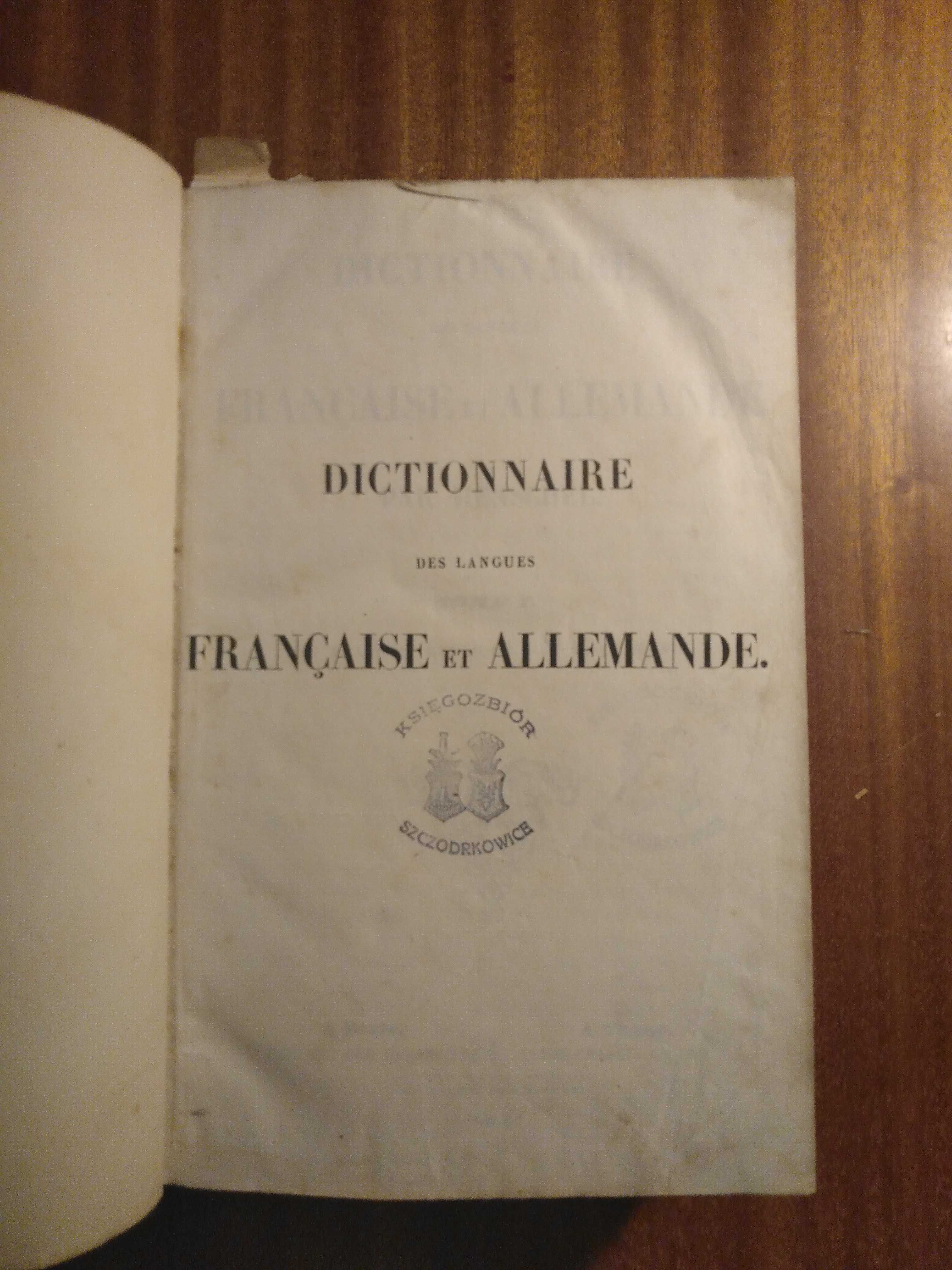 Słownik francusko-niemiecki 1838