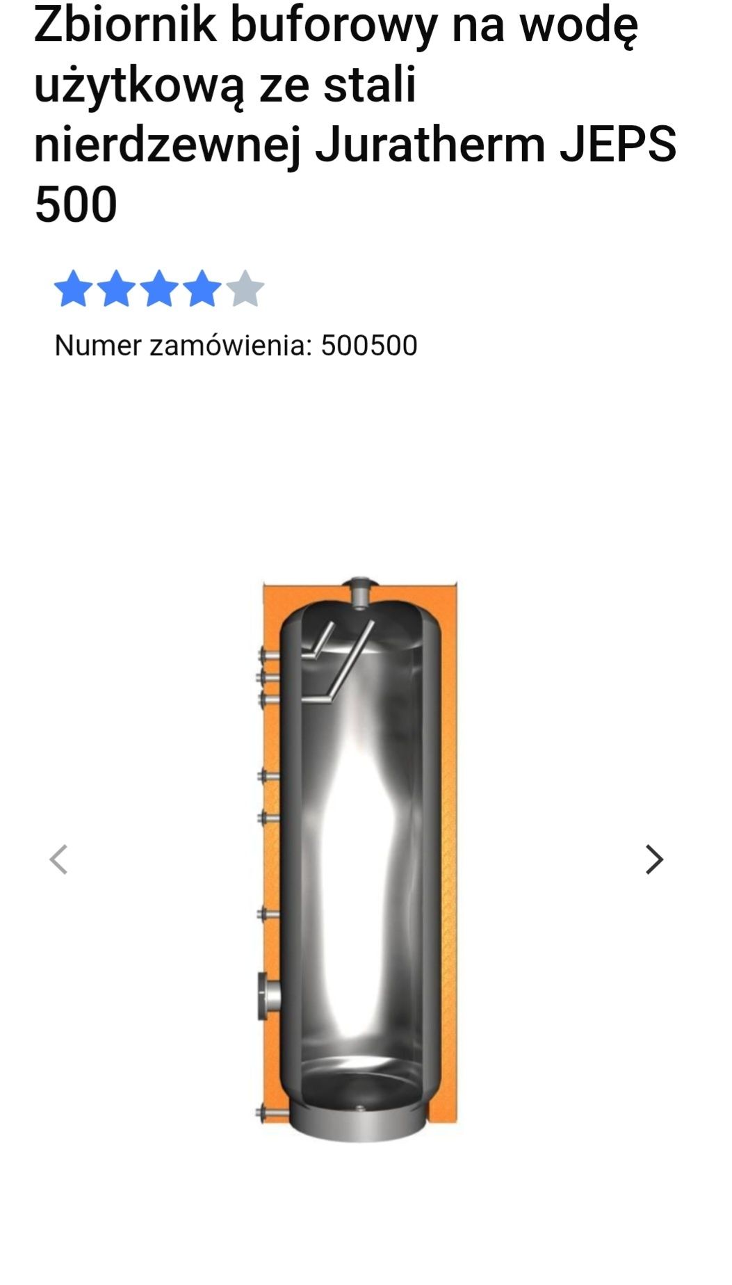 Bufor Nierdzewny 500L Juratherm Gmbh Zasobnik