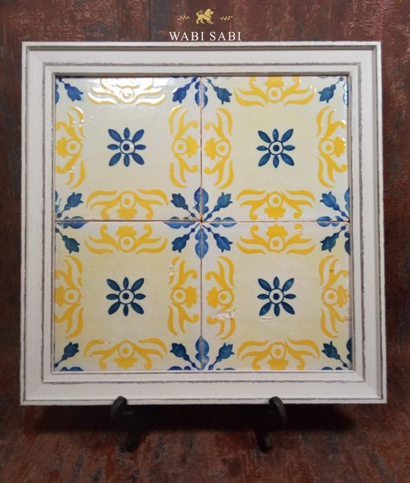 Vintage Azulejos Victorianos Portugueses,emoldurado