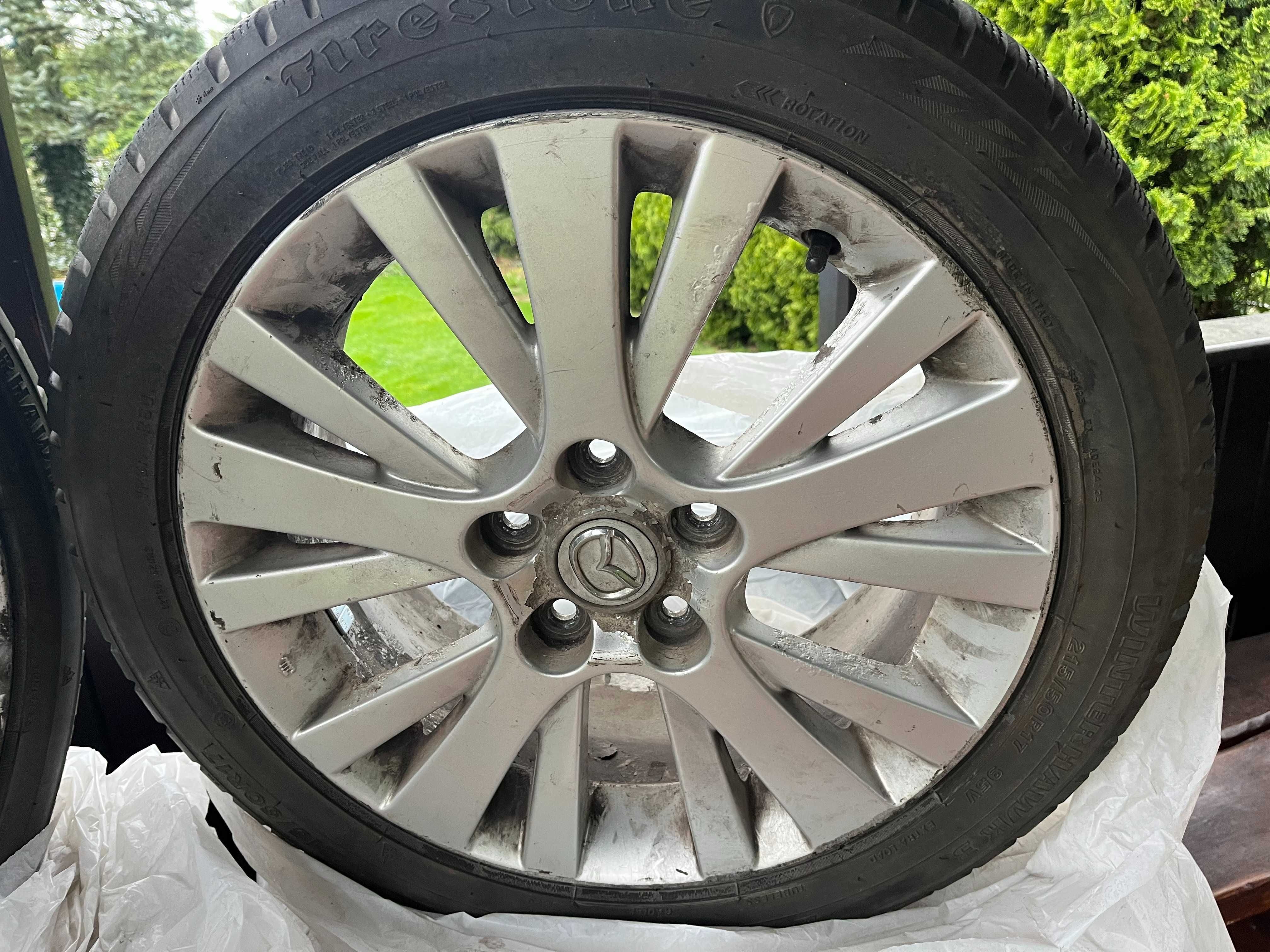 Oryginał koła mazda, felga z oponami zimowymi  17 cali, komplet 4szt