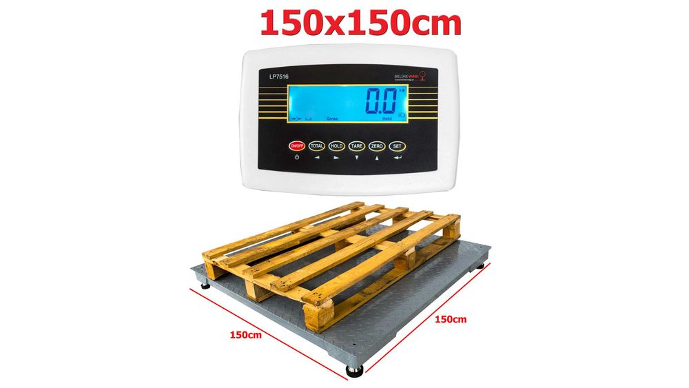 Rolnicza Waga Paletowa Platformowa 1,5x1,5 3t 5T Big Bagi Magazynowa