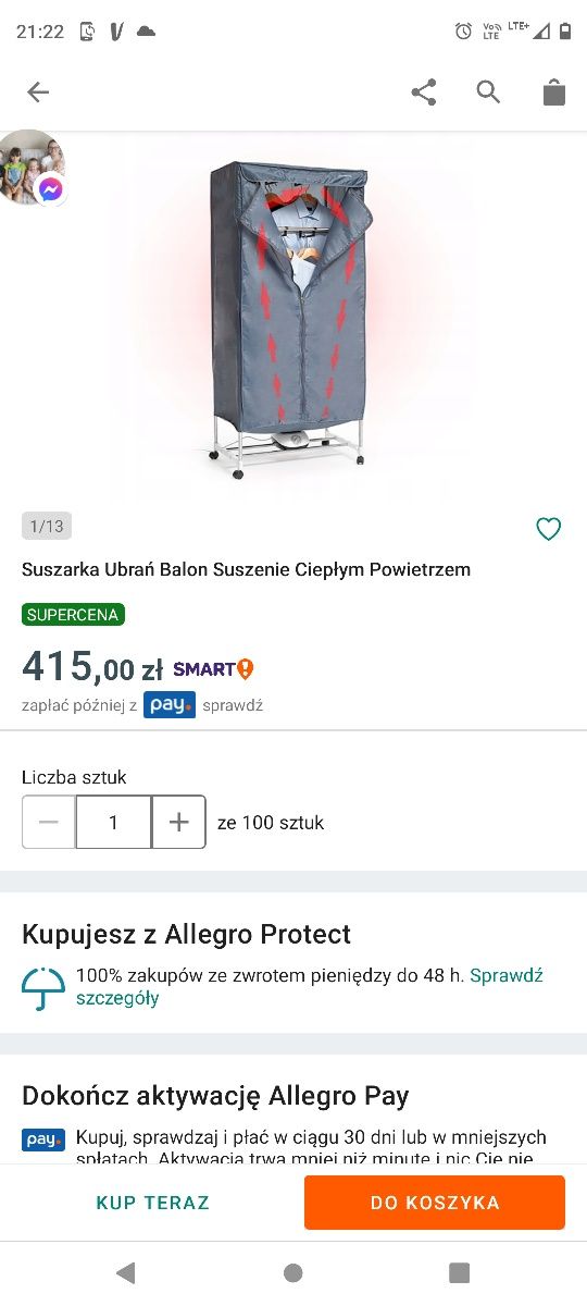 Suszarka elektryczna szafa