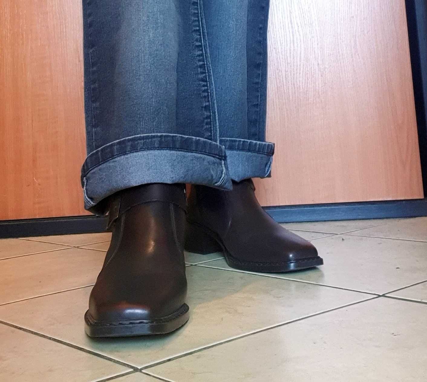 Buty Rieker skórzane jesienno-zimowe z futrem