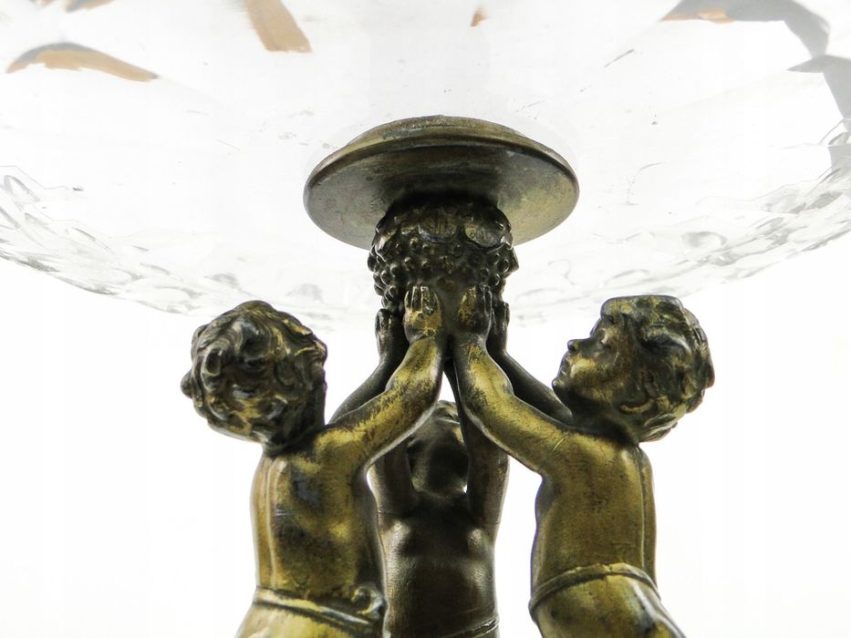 R8X Wielka patera figuralna z cherubinami w stylu secesyjnym