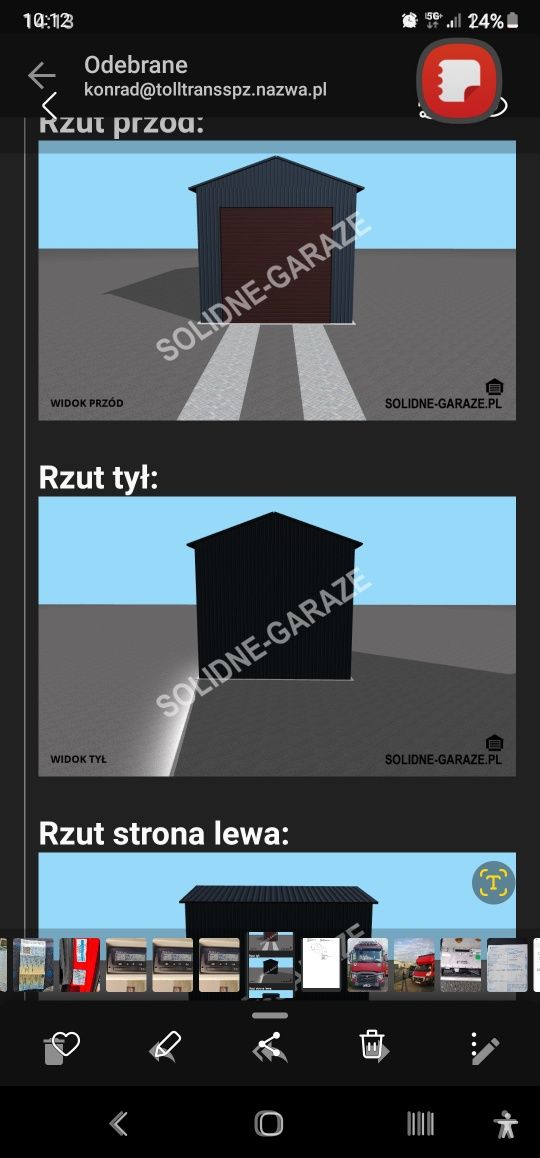 Blaszak duzy i solidny ze świetlikiem w dachu