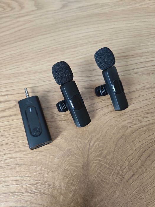 Bezprzewodowy mikrofon krawatowy 2w1 zestaw - Jack 3,5 mm K35