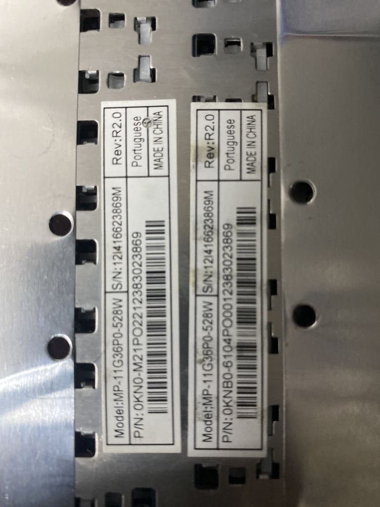 Teclado portátil asus K55VM para peças