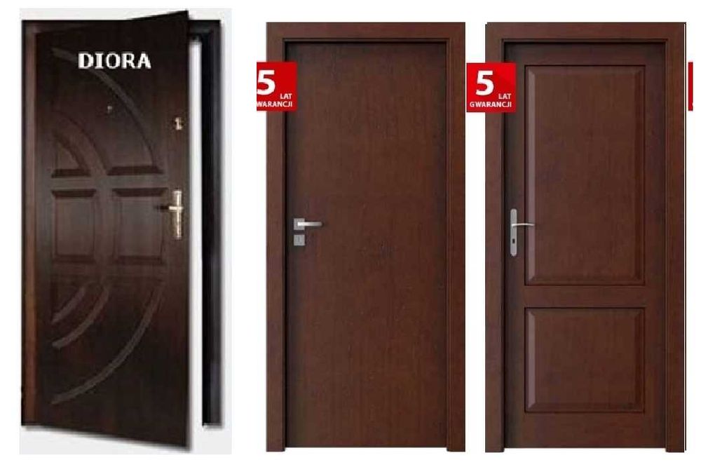 Drzwi zewnętrzne wejściowe do mieszkań z MONTAŻEM,  blok