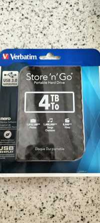 Новий не б/у. Жорсткий диск. Verbatim Store n Go 4TB 5400rpm 8MB 53223