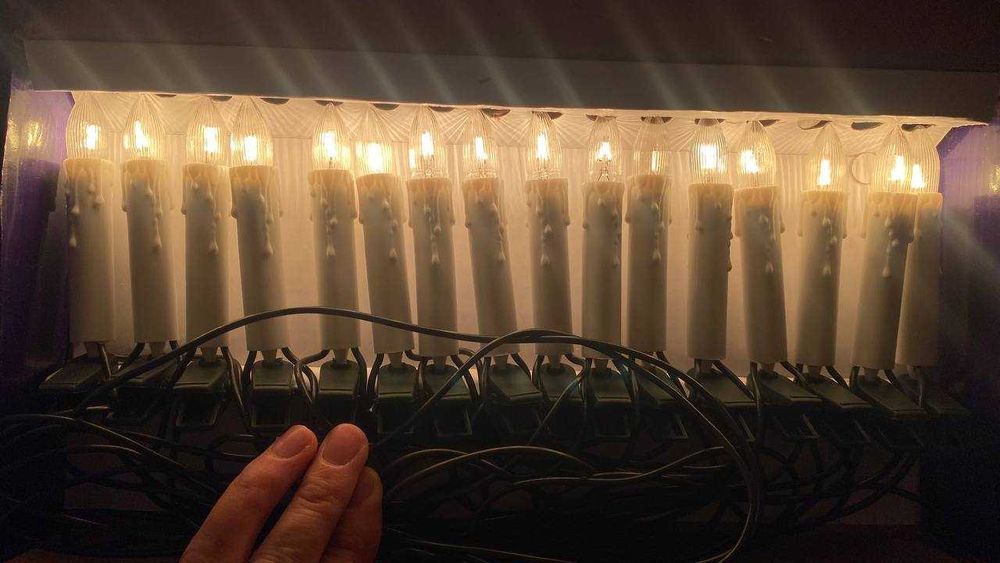 Гирлянда свечи на прищепках / 16 свечей