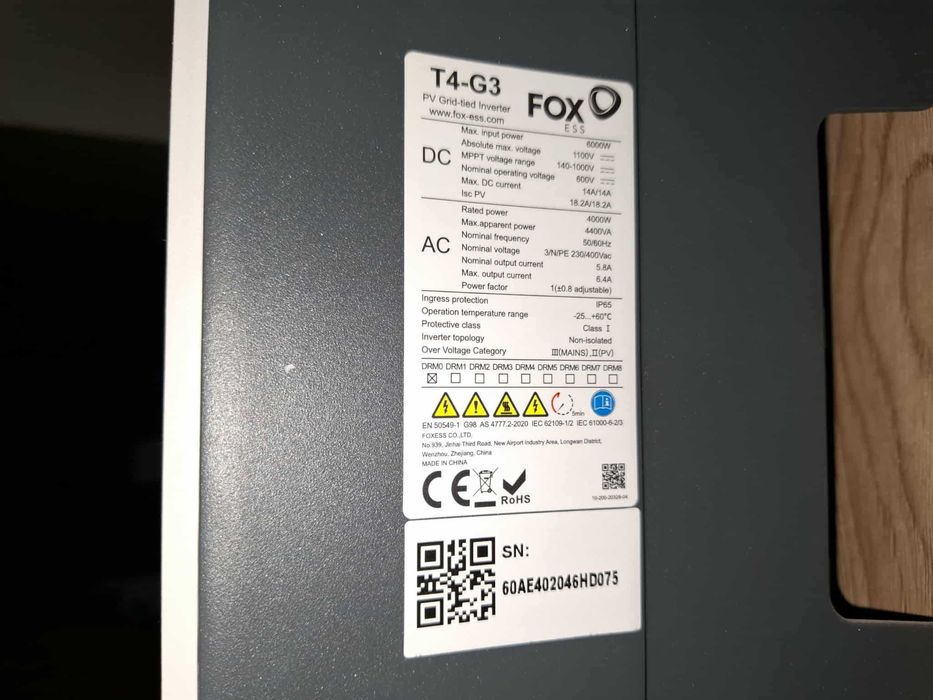 Falownik/Inwerter FOX ESS T4-G3 (4kW)