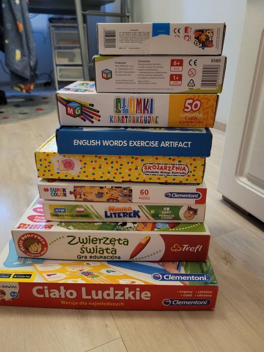 Zestaw 9 gier i puzzli  zabawki dladzieci gra edukacyjna