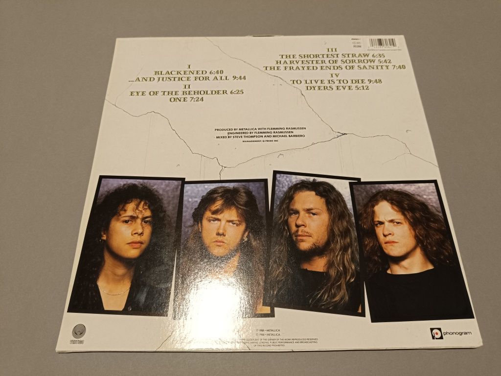Płyta winylowa Metallica And justice for all 1988, 1 press vertigo