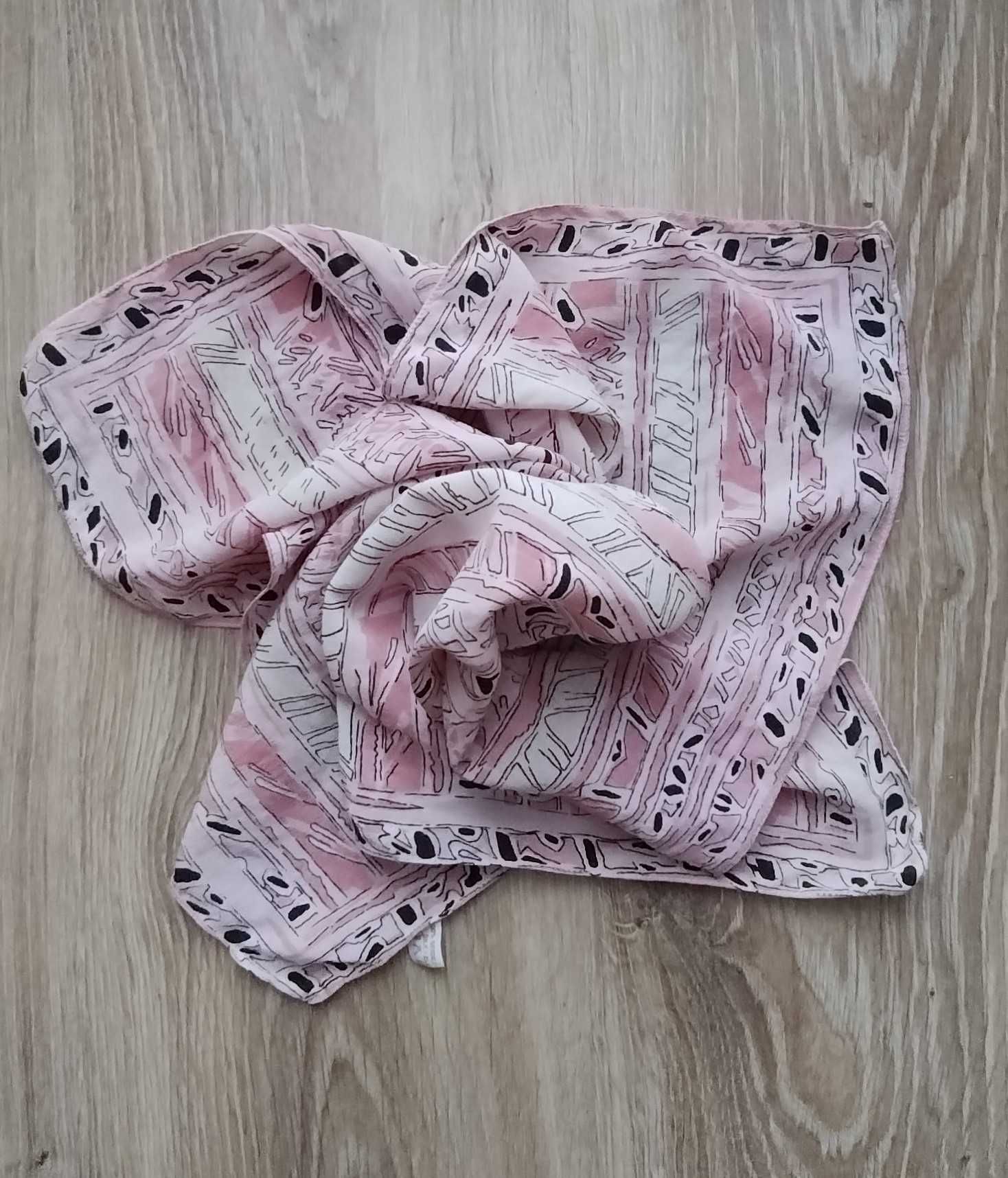 Jedwabna apaszka 100% jedwab silk pastelowa ideał