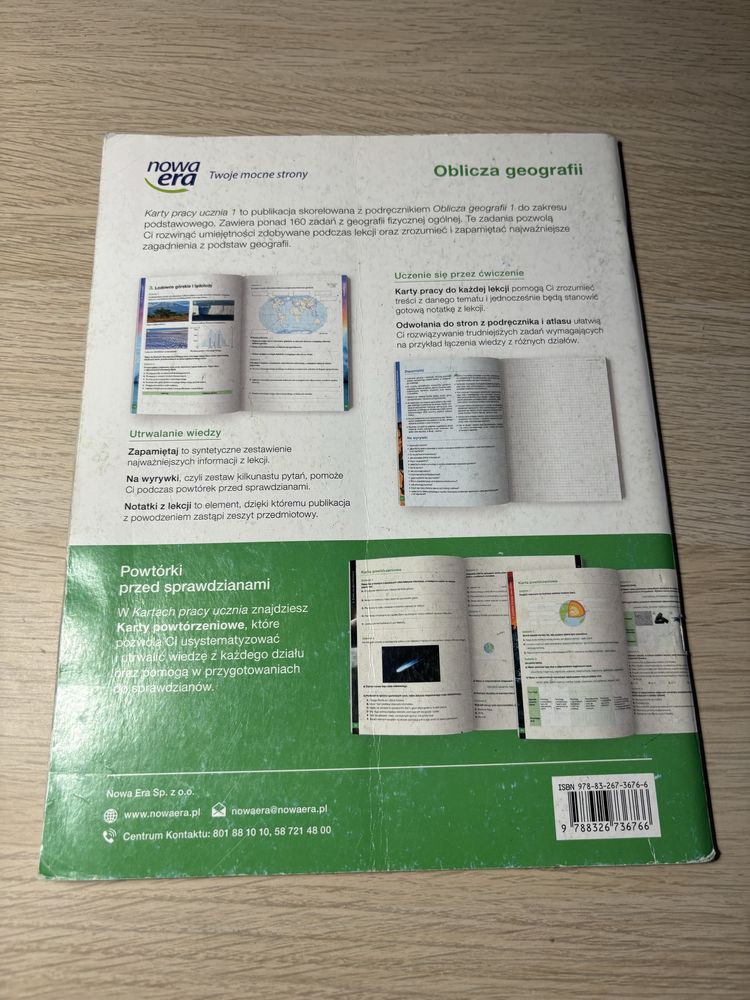 OBLICZA GEOGRAFI karty pracy klasa 1