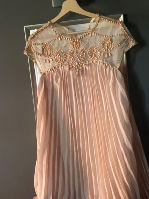 Sukienka na wesele szyfon plisowana NOWA XS