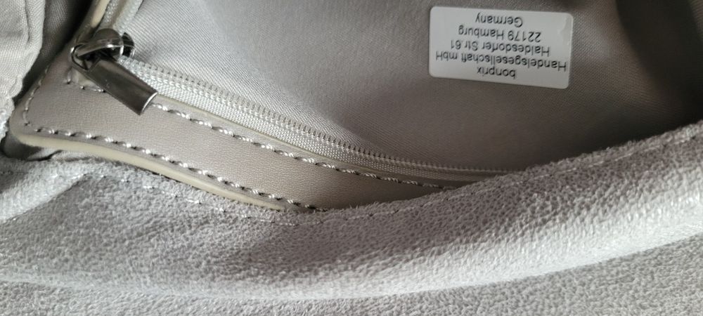 Elegancka torebka, szara z połyskiem