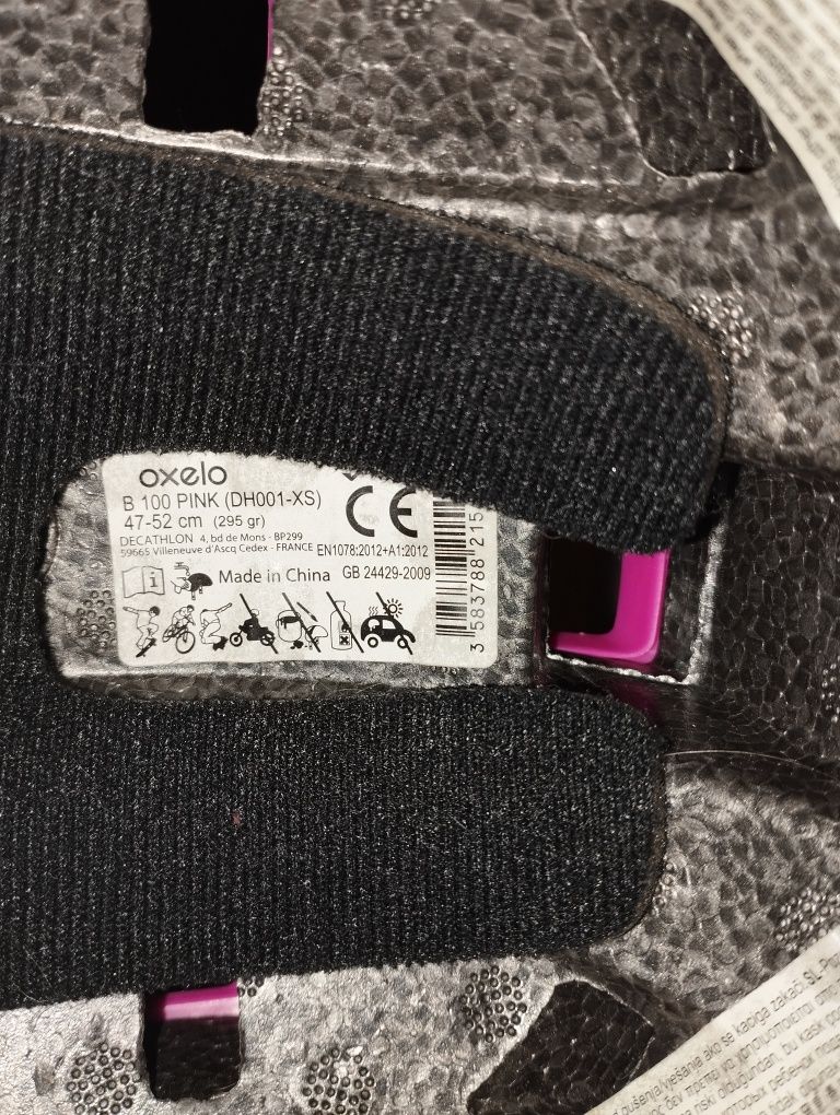 Capacete rosa criança 47-52