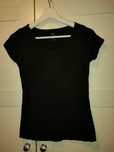 Czarna koszulka, T-shirt XS-S H&M