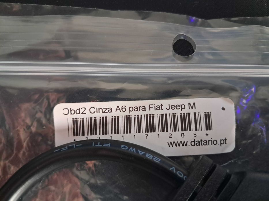 Cabo Ataptador compatível Obd2 para Fiat Cinza A6 Multiecuscan