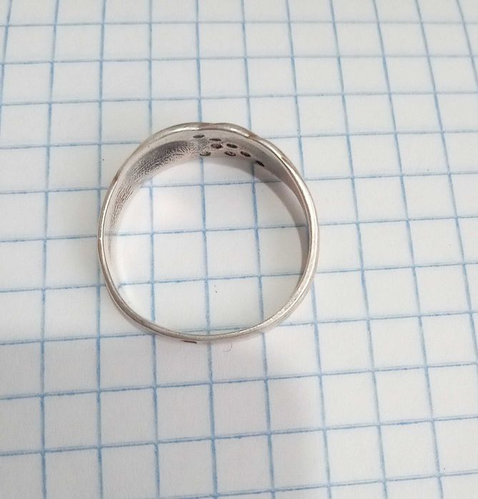 Перстень кольцо з камушками. Срібло 875 проба. Вінтаж