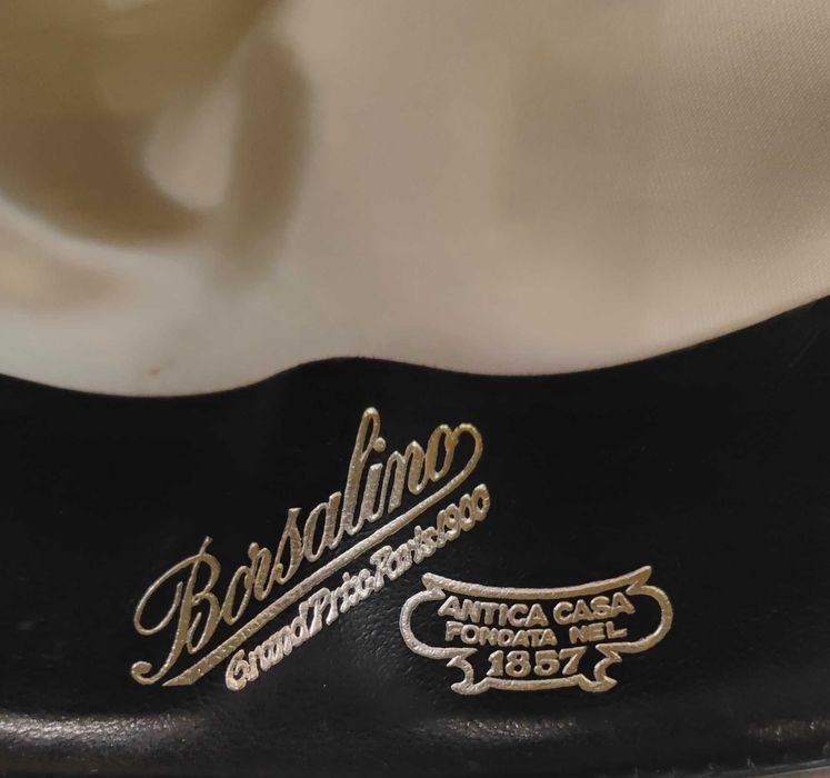 H) BORSALINO Kristtania Hattmagasin Oslo kapelusz męski Roz.5,5