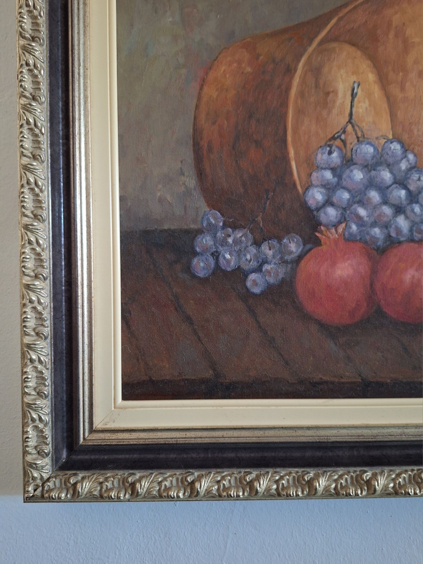 Quadro pintado a óleo e pincel