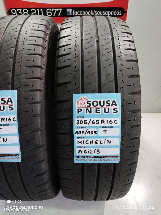 2 pneus semi novos 205-65r16c michelin - oferta dos portes