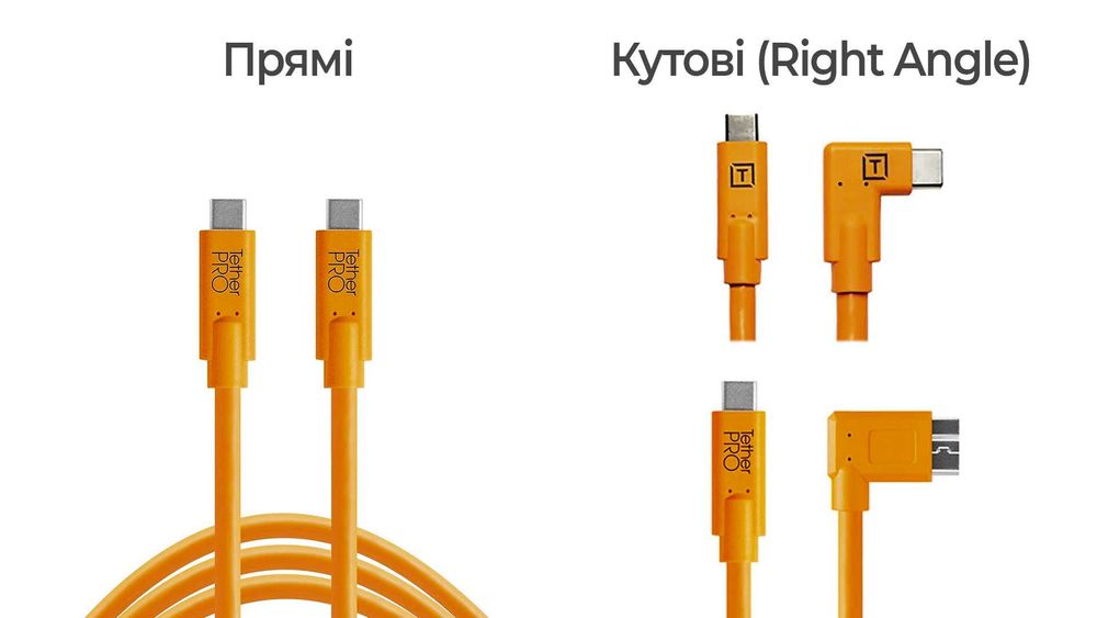 Кабель Tether Tools TetherPro USB-C - Micro-B, Mini-B, для Canon 5Ds