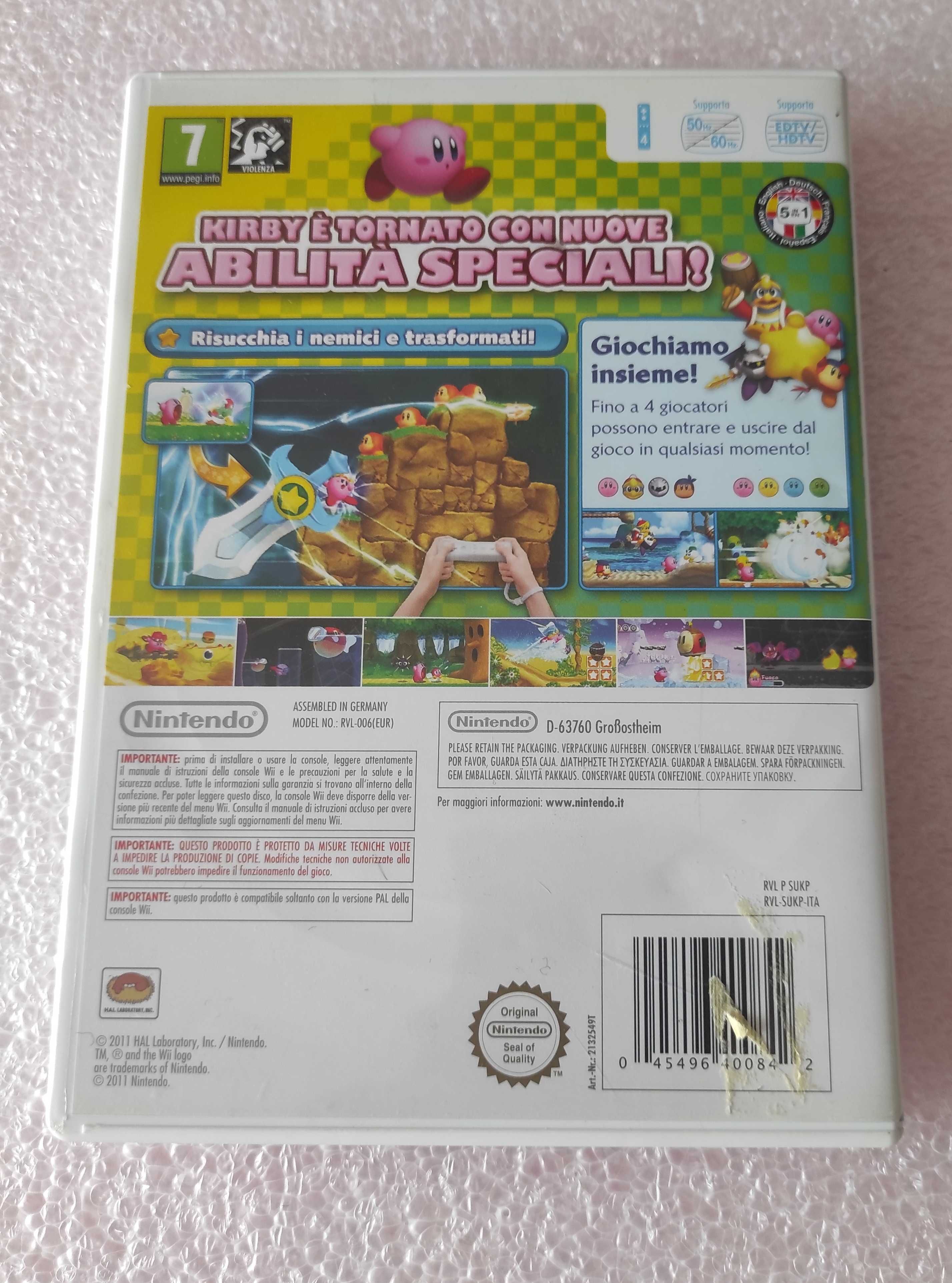 Nintendo Wii Kirby's Kirbys Adventure Original Completo Kirby