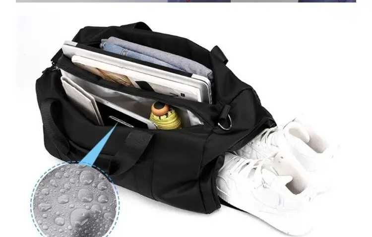 Стильна спортивна сумка, з відділами для взуття та вологих речей