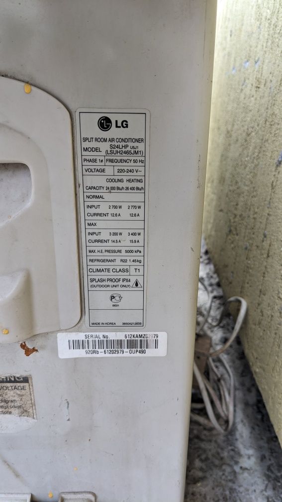 Кондиціонер LG S24LHP кондеционер кондиционер