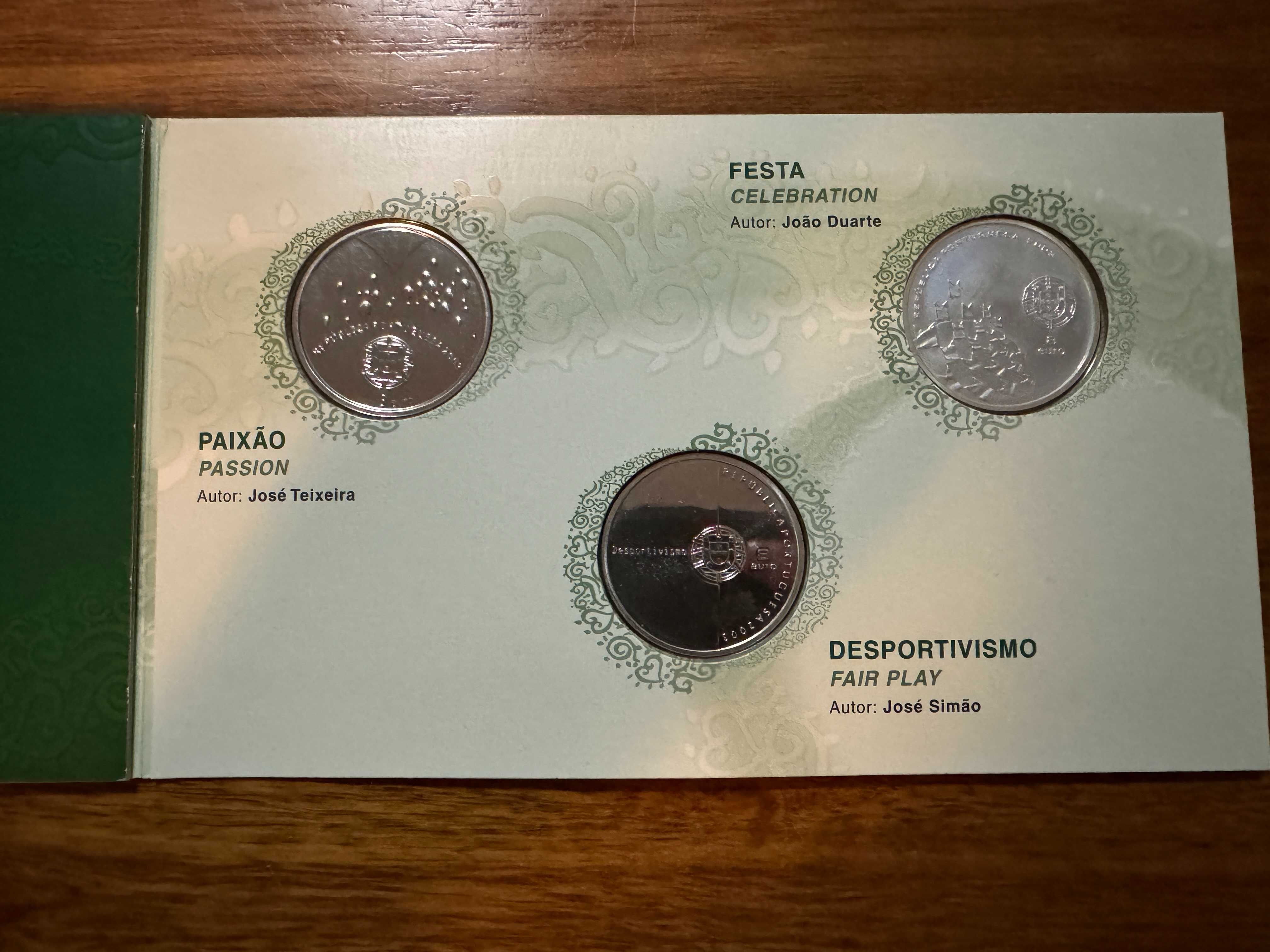 Moedas Euro 2004 - Os valores do futebol