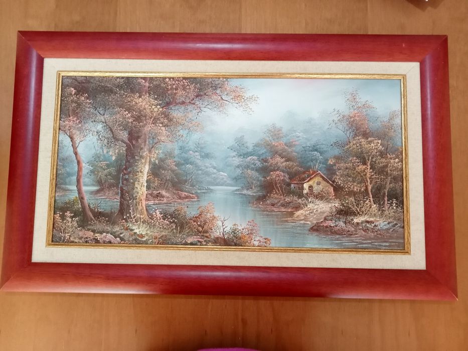 Quadro com tela pintado á mão