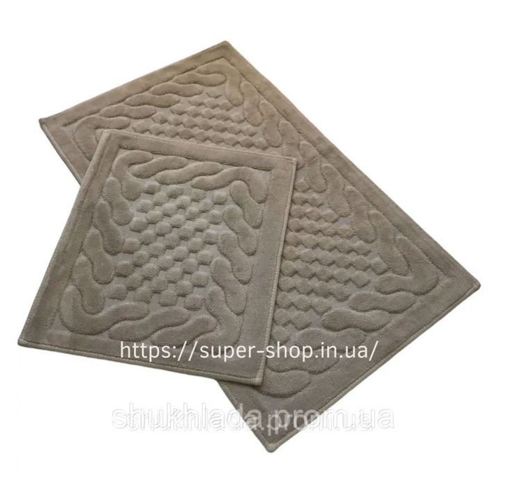 Комплект килимків у ванну кімнату прямокутні 100% бавовна Туреччина