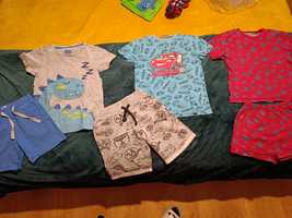 Piżama koszulka spodenki t-shirt 110 / 116 zygzak auta dinozaur piraci