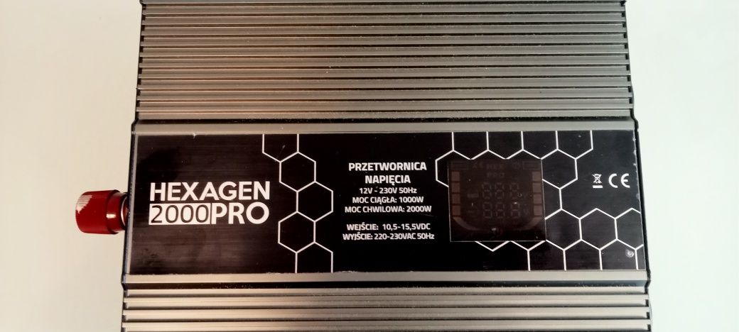 Przetwornica 12volt -230 volt HEXAGEN2000 PRO