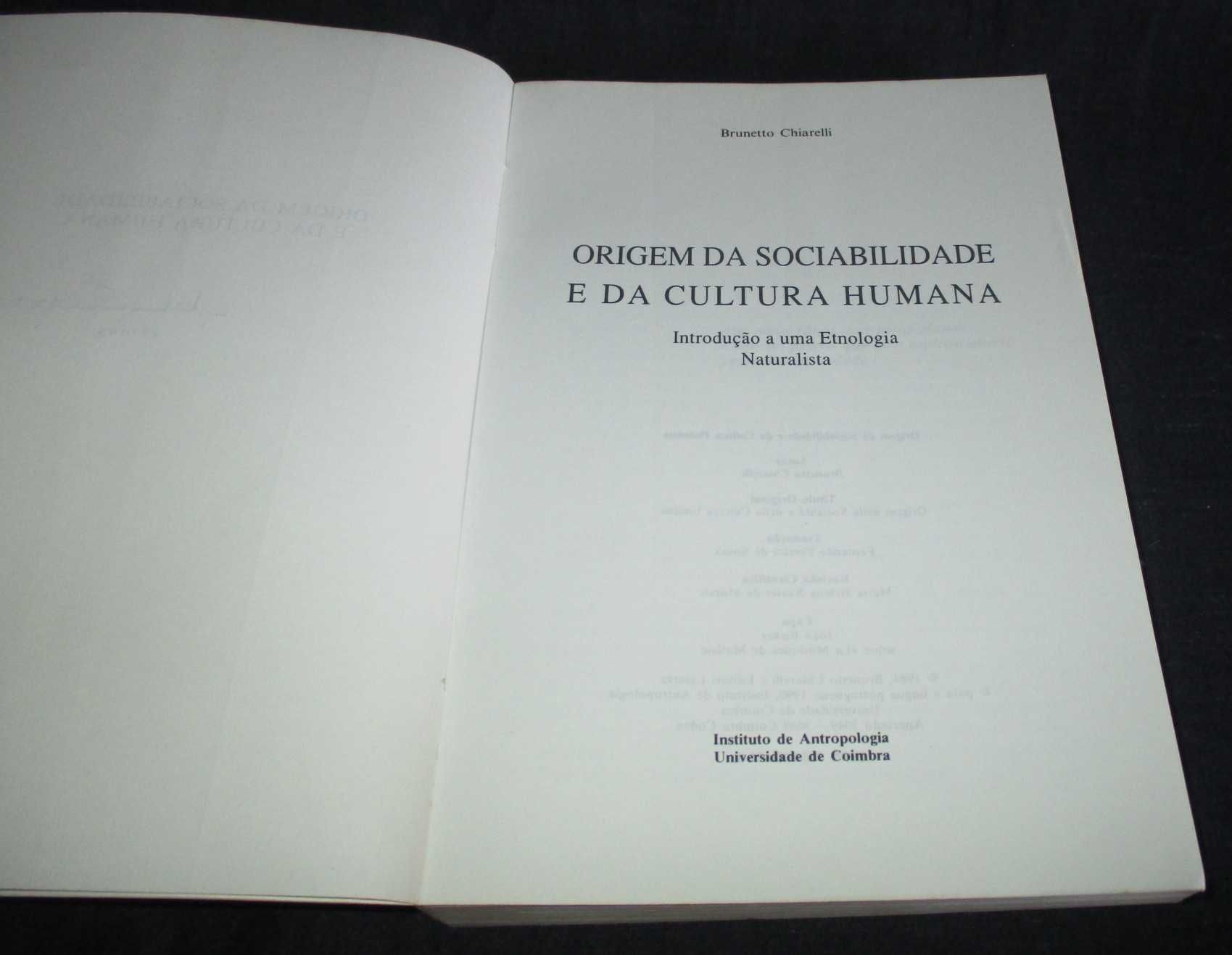 Livro Origem da Sociabilidade e da Cultura Humana