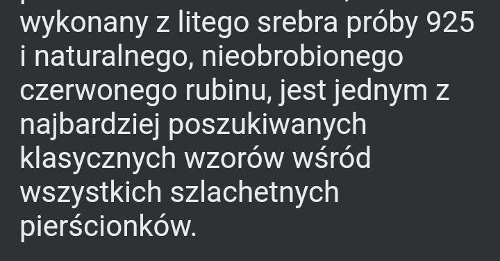 Srebrny pierścionek z rubinem