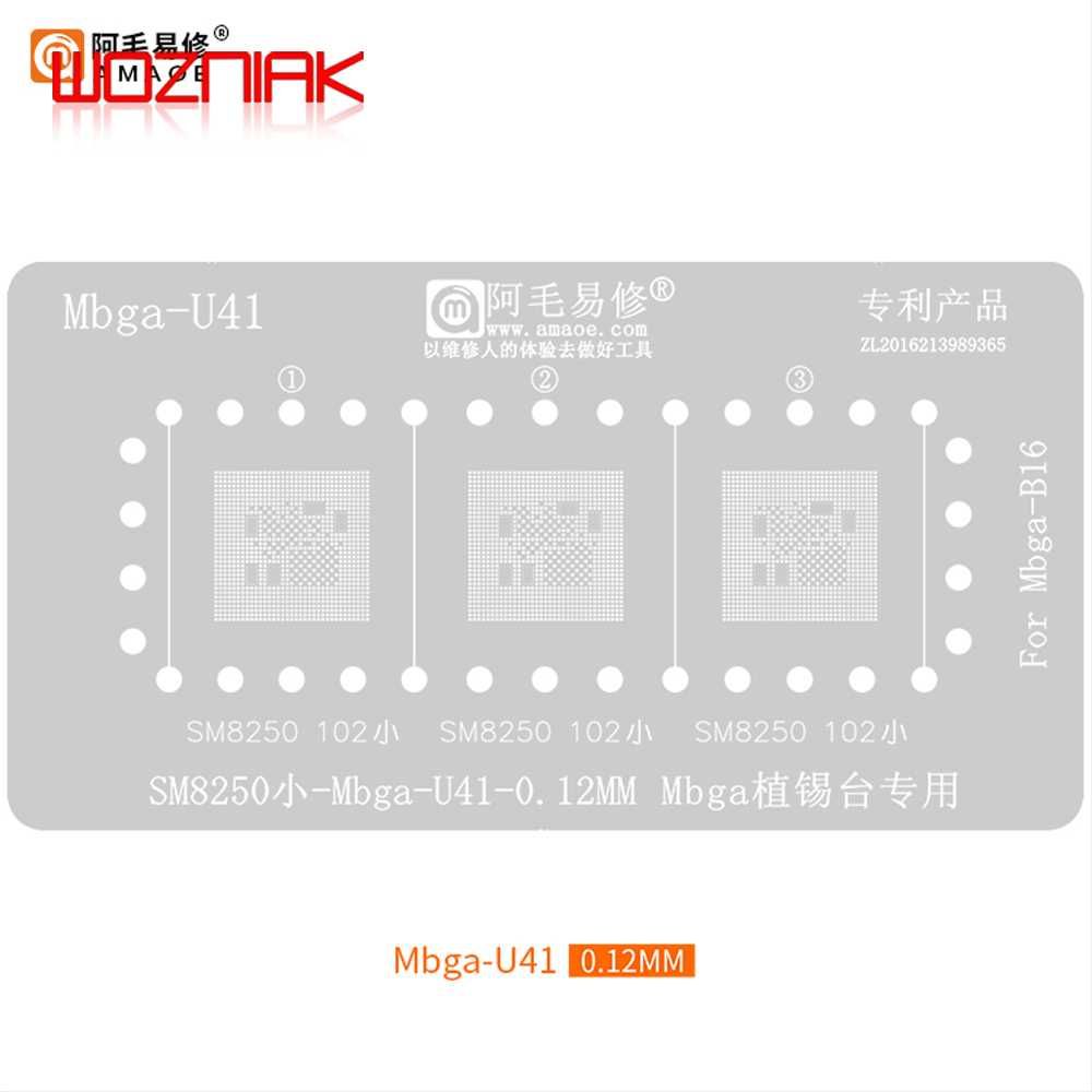 Трафарет для реболлинга Amaoe Mbga - U41 SM8250 для формы Mbga - B16