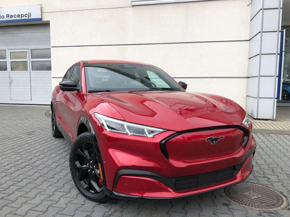 Ford Mustang Mach-E MUSTANG MACH -E 351 KM 98 KWH AWD, PREMIUM, Lucid Red, 19 koła,od ręki