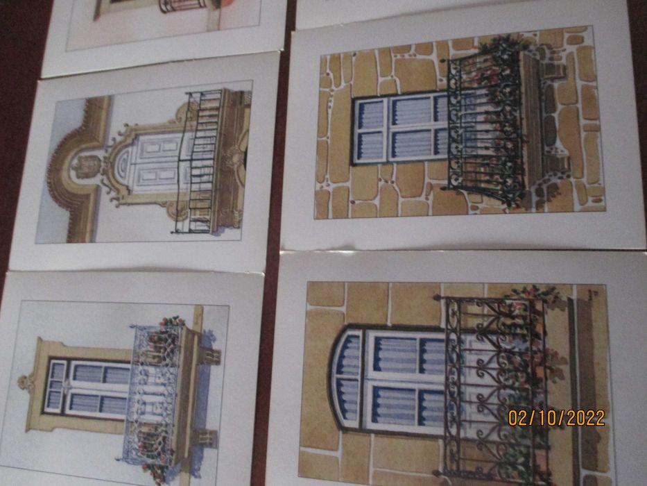 16 Postais c/ aguarelas de A. Borges - edi. da.C.M. de Carregal do Sal