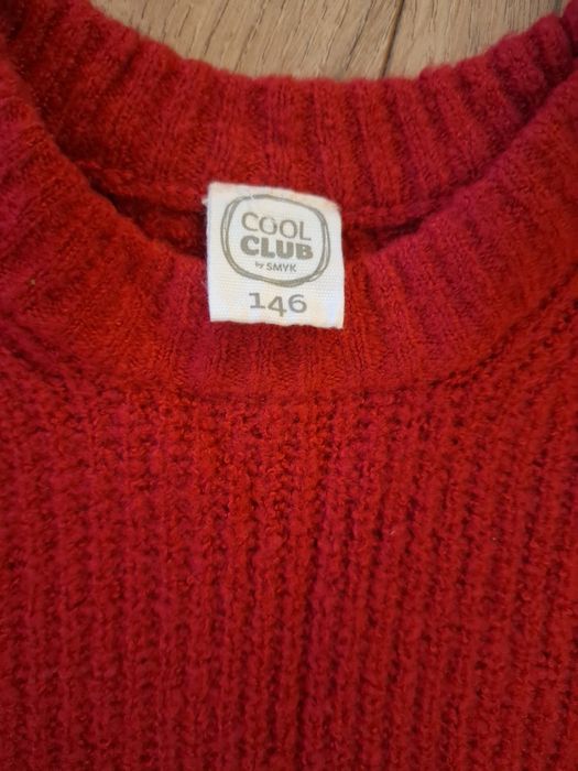 Czerwony sweter dla dziewczynki Cool Club r. 146