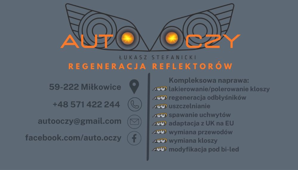 Regeneracja reflektorów lamp kompleksowo folia PPF audi Mercedes bmw