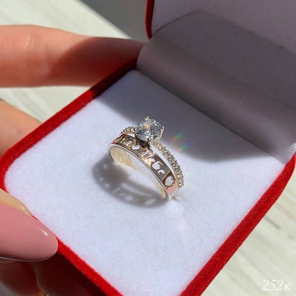 Кольцо Я Кохаю Тебе Серебро Золото Срібло Каблучка Обручка Пропозиція