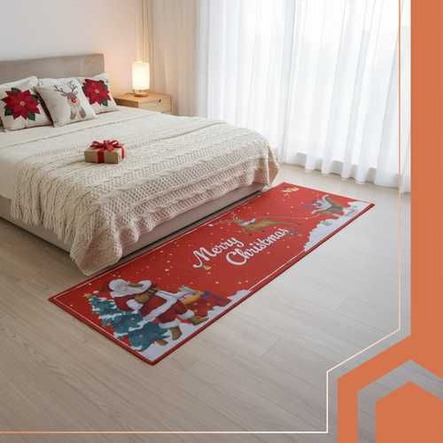 Chodnik świąteczny miękki dywanik antypoślizgowy do kuchni mata dekora
