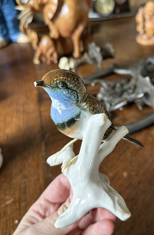 Figurka ptak ptaszek podróżniczek Karl Ens ręczna praca 1016