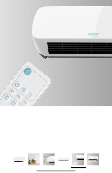 Aquecedor cerâmico de parede Cecotec Ready Warm, igual a Novo

Entrego